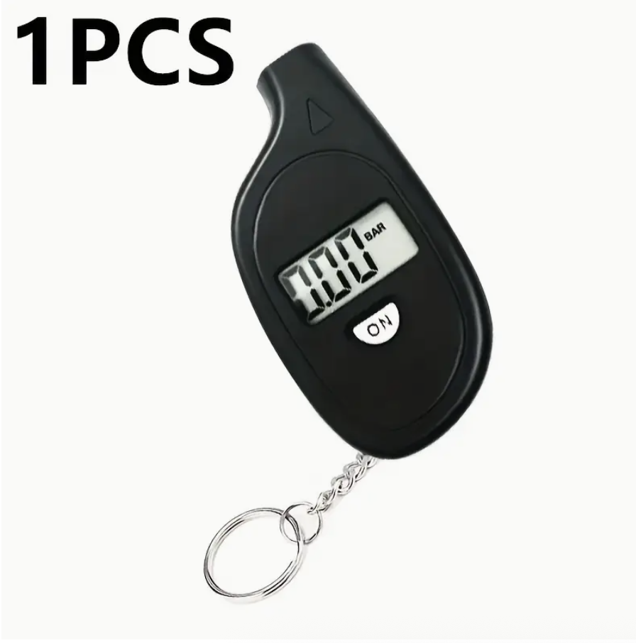 Digital Tyre Pressure Gauge – Backlit LCD, 150 PSI for Car, Van & Bike