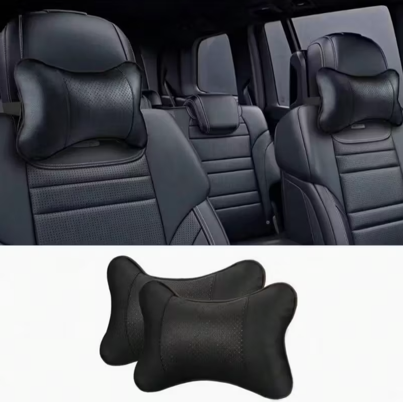Car Headrest Neck Pillow - Soft Memory Foam Travel Support