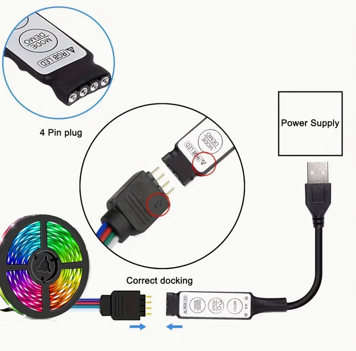 RGB LED Strip Lights 5m – App & Remote Controlled Colour Changing