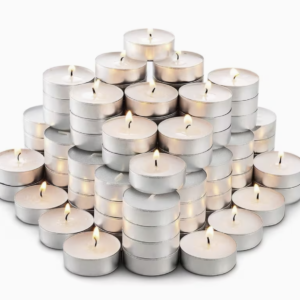Unscented Tea Light Candles (Pack of 15) – Smokeless 3.5-Hour Burn